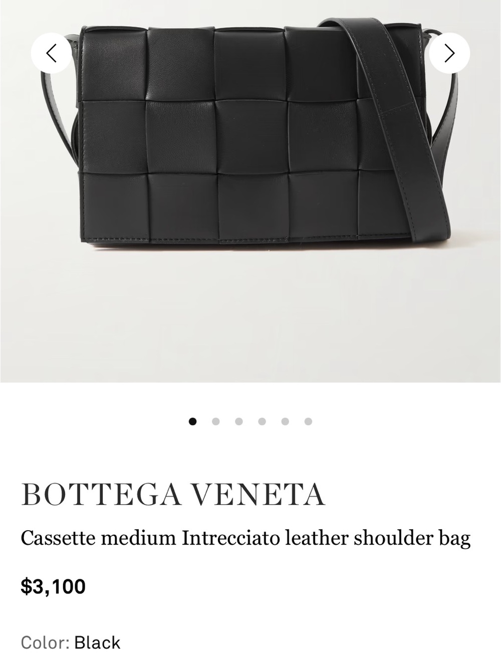 AUTHENTIC BOTTEGA VENETA Black Cassette Bag Like New with Dust Bag